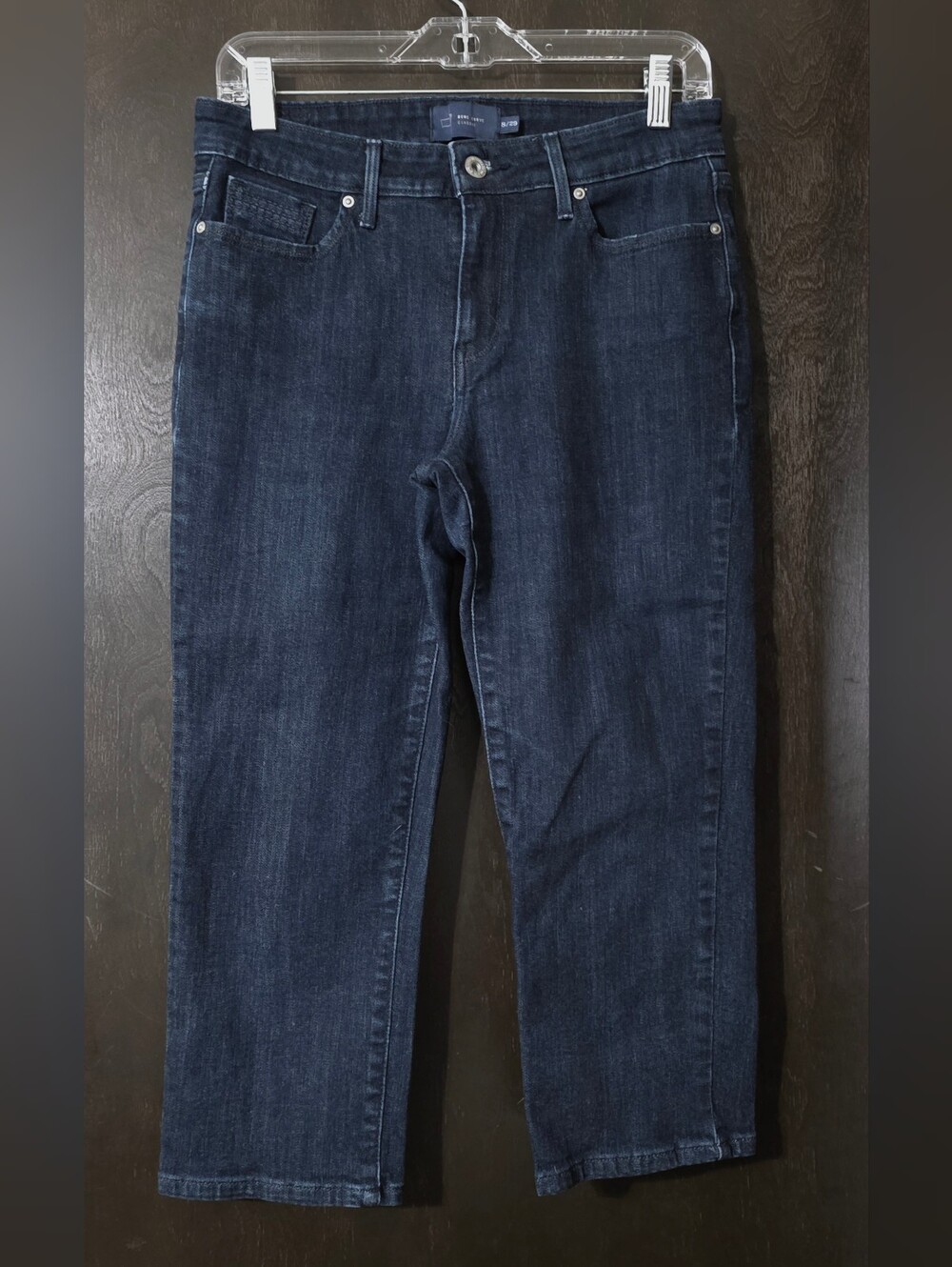 Levi's Women's Demi Curve Classic Dark Blue Stretch Denim Capris Size 8/29